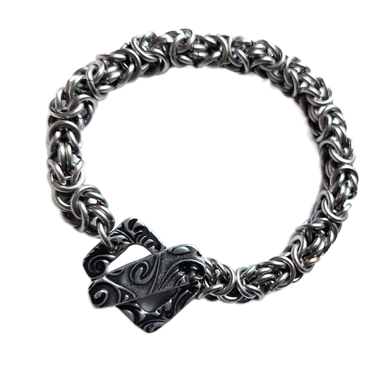 Stainless Steel Byzantine Chain Maille Bracelet