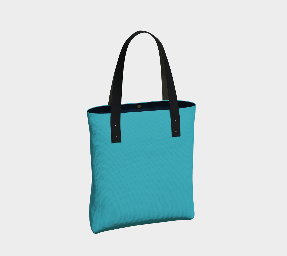 Turquoise Urban Jungle Chic Tote Bag