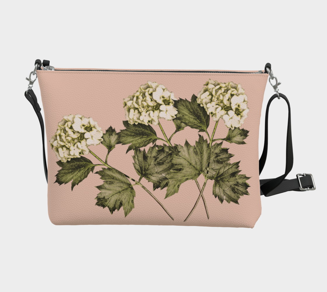Three Mums on Antique Coral Vegan Leather Crossbody Purse