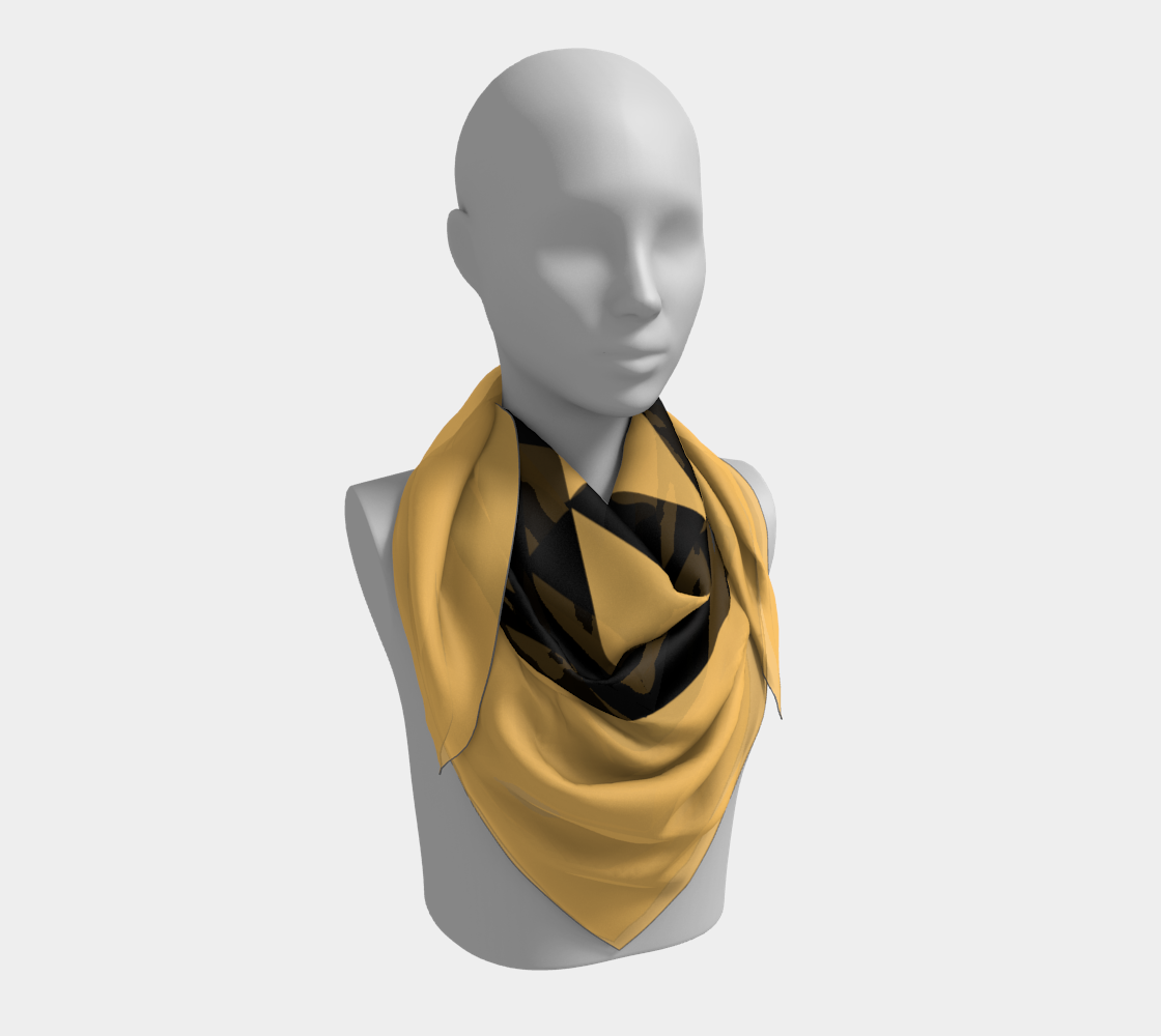 Inca Gold Black Diamond Square Scarf