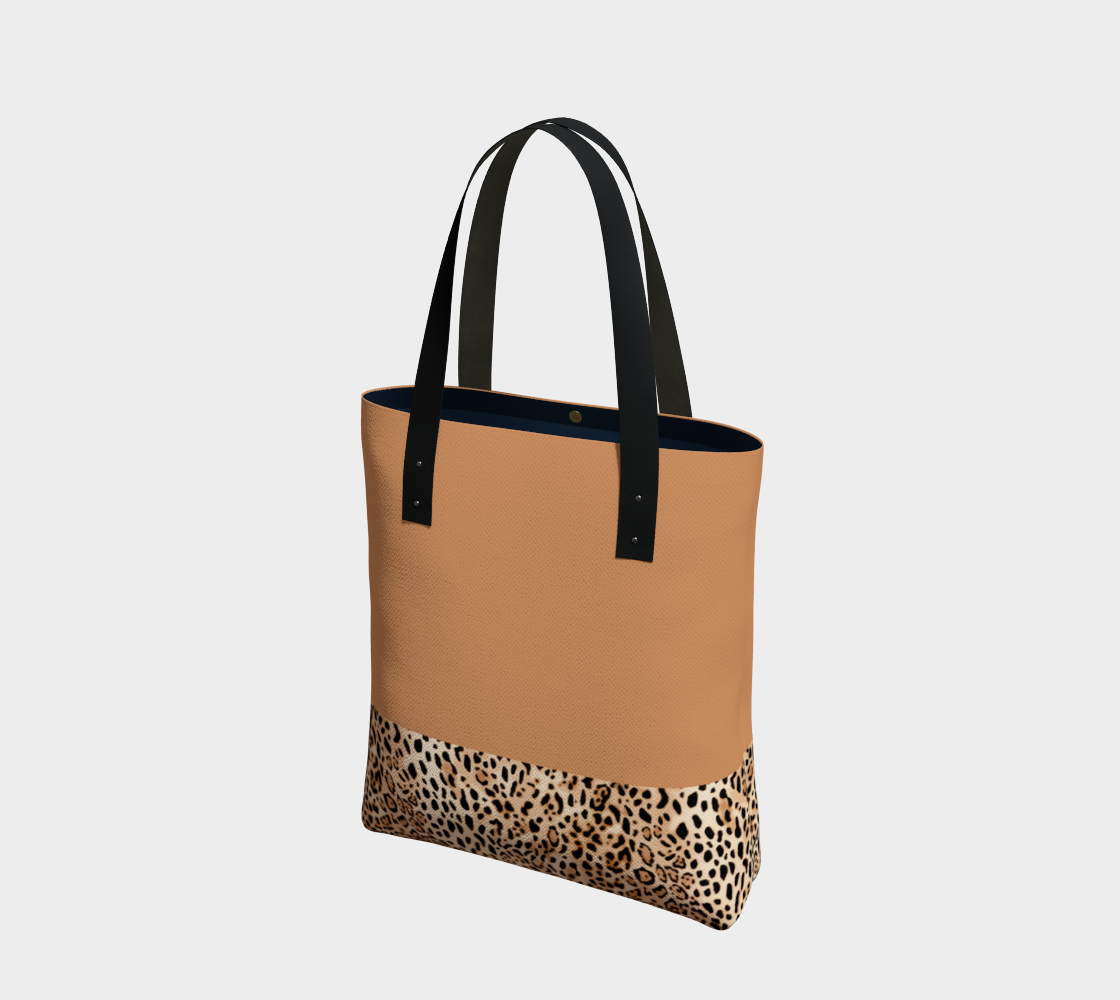 Tan Big Cats Chic Tote