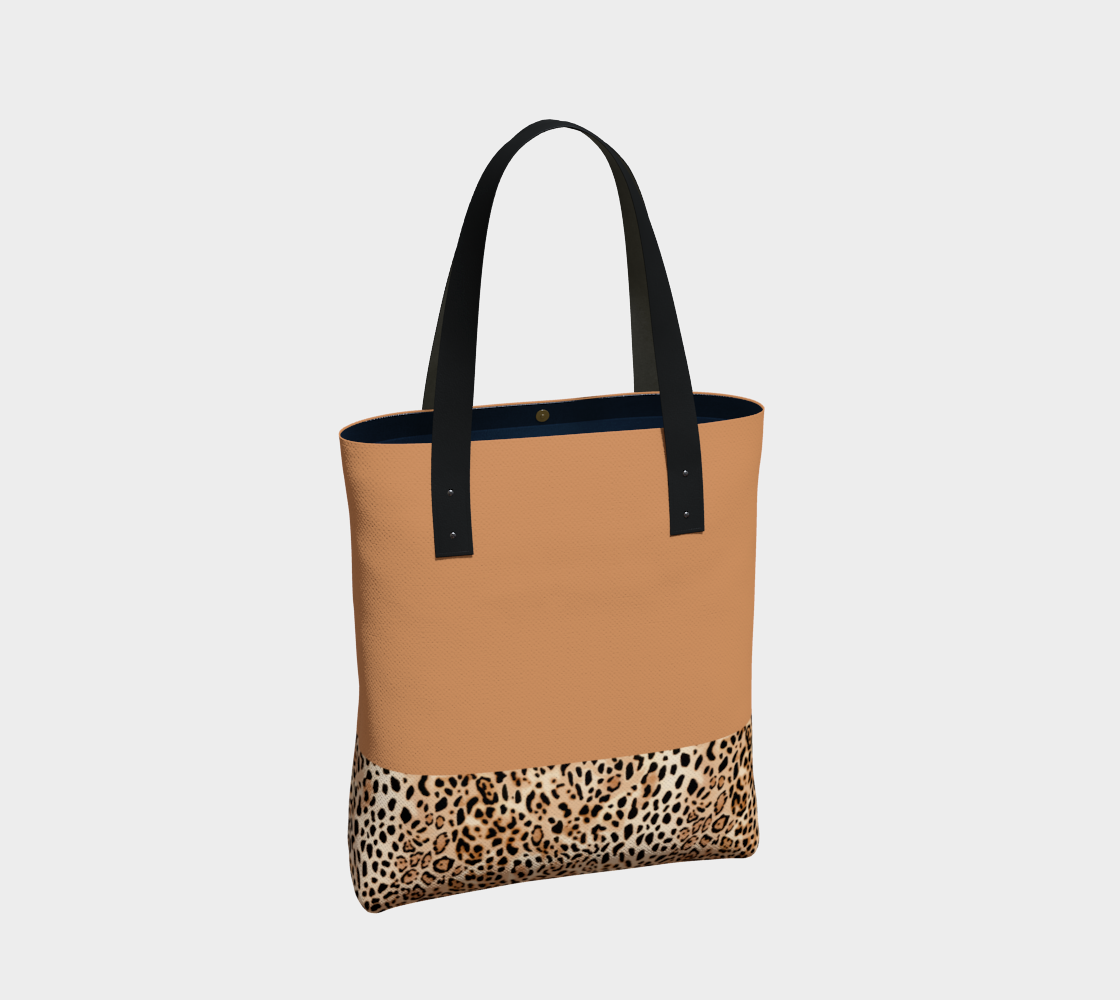 Tan Big Cats Chic Tote