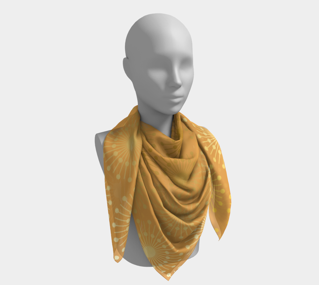 Jurassic Gold Hollywood Glam VII Square Scarf