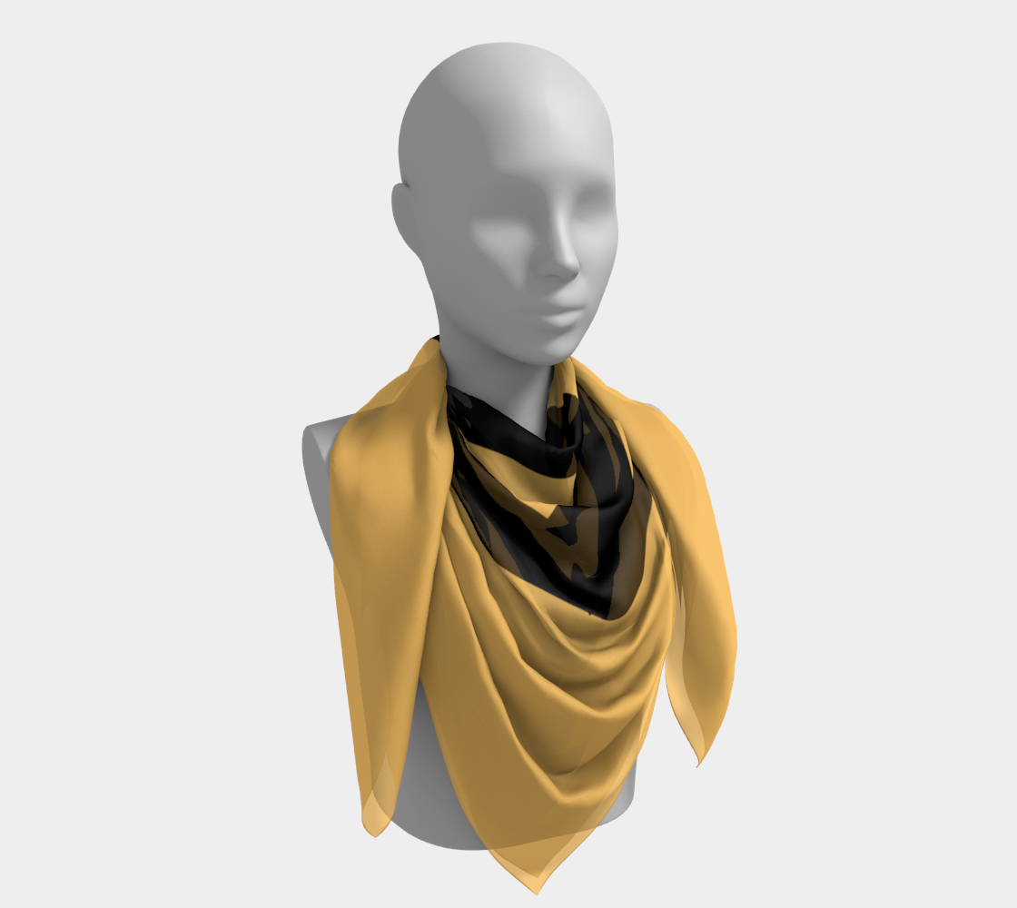 Inca Gold Black Diamond Square Scarf