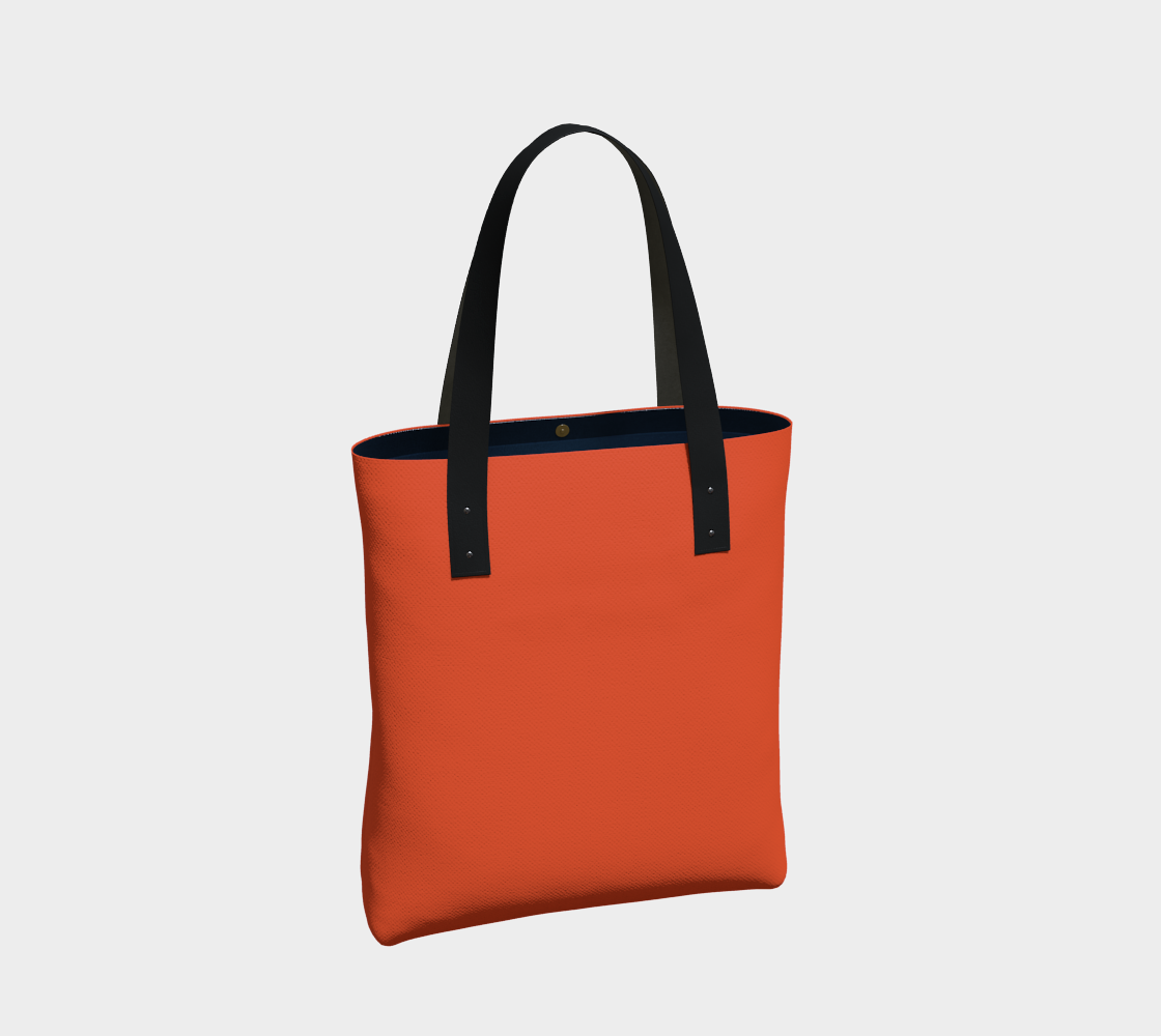 Electric Orange Urban Jungle Chic Tote Bag