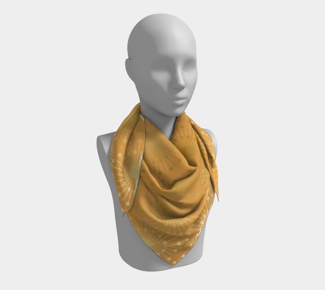 Jurassic Gold Hollywood Glam VII Square Scarf