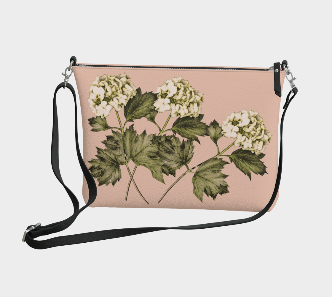 Three Mums on Antique Coral Vegan Leather Crossbody Purse