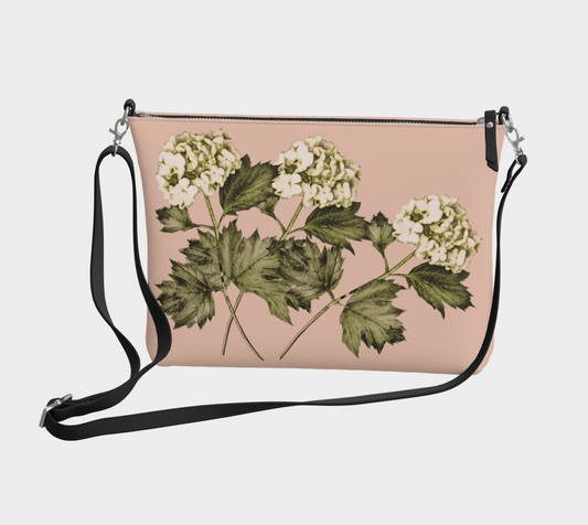 Three Mums on Antique Coral Vegan Leather Crossbody Purse