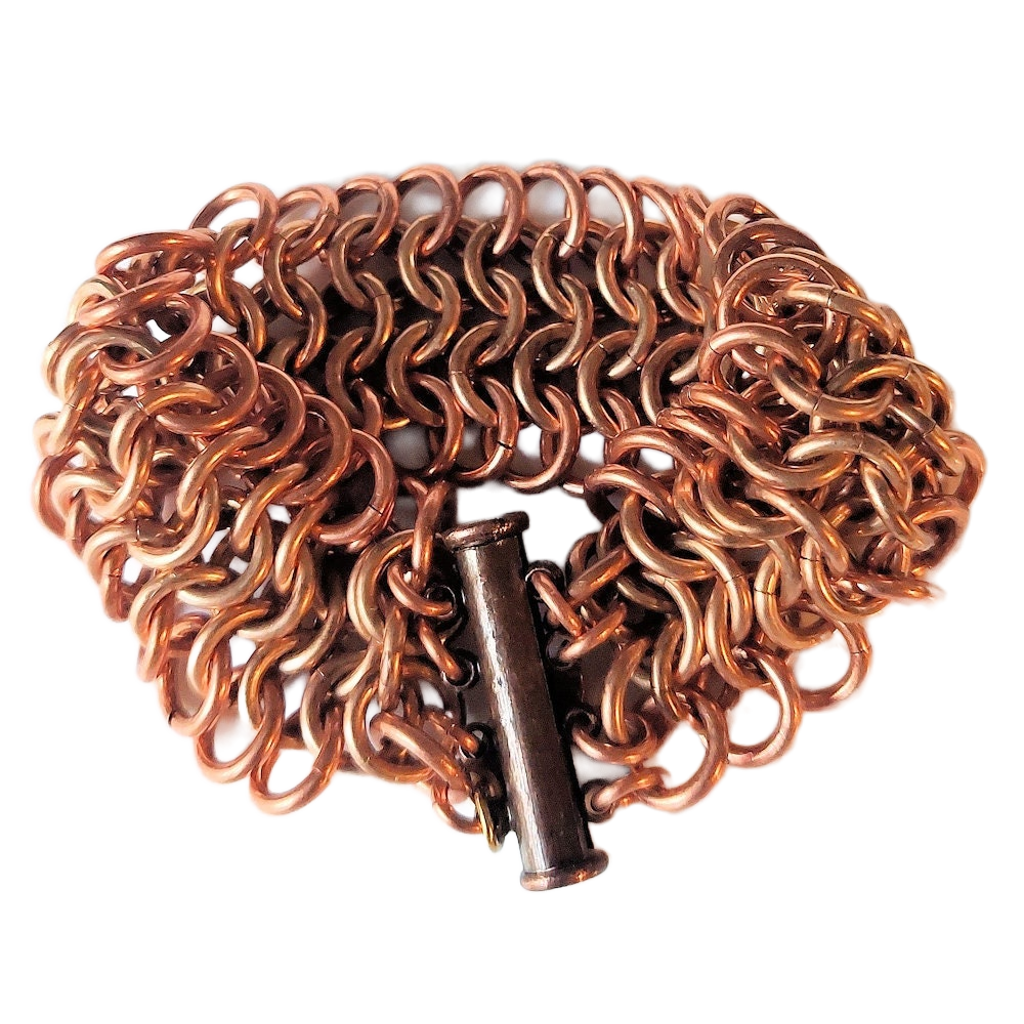 Bronze and Copper European 4-in-1 Chain Maille Bracelet