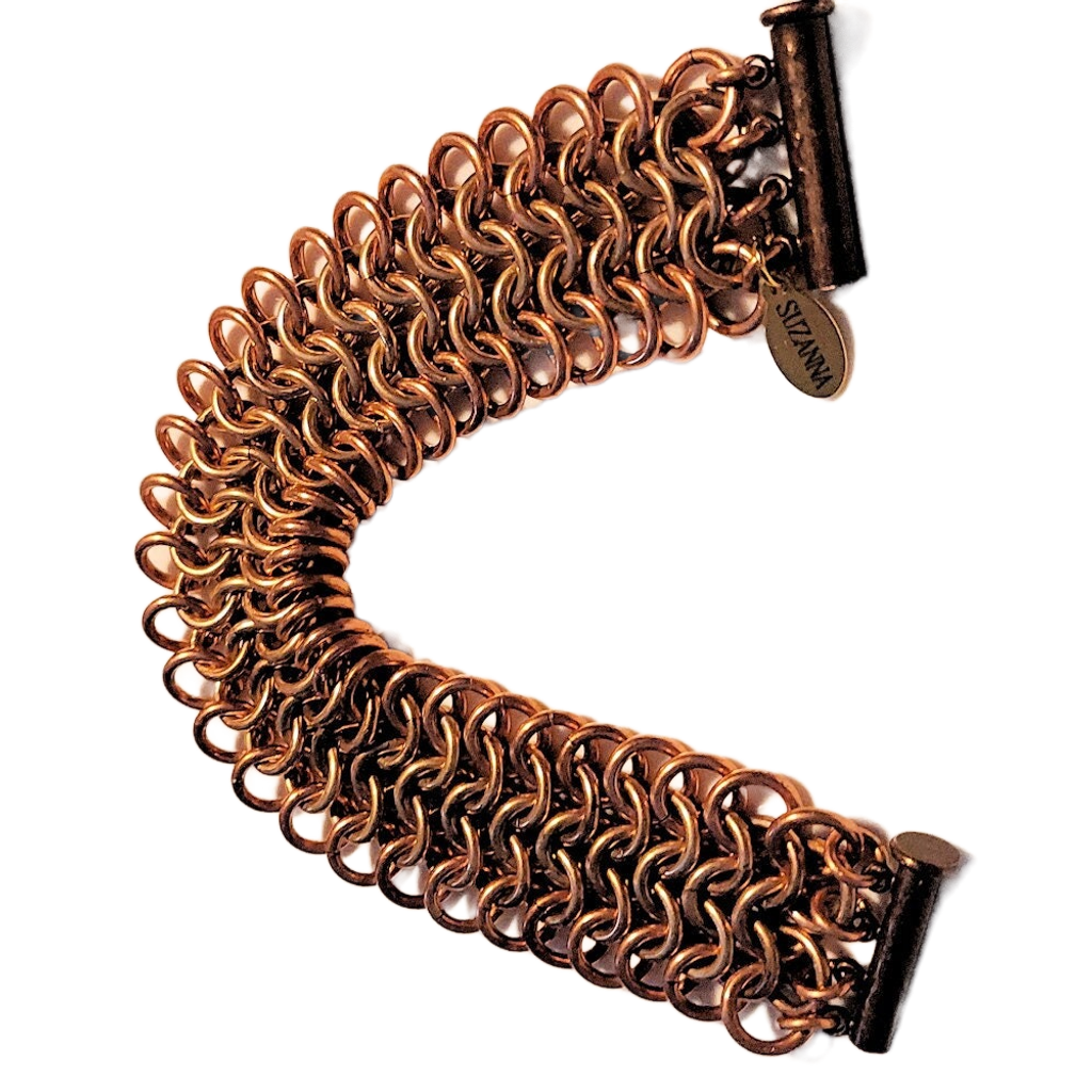 Bronze and Copper European 4-in-1 Chain Maille Bracelet