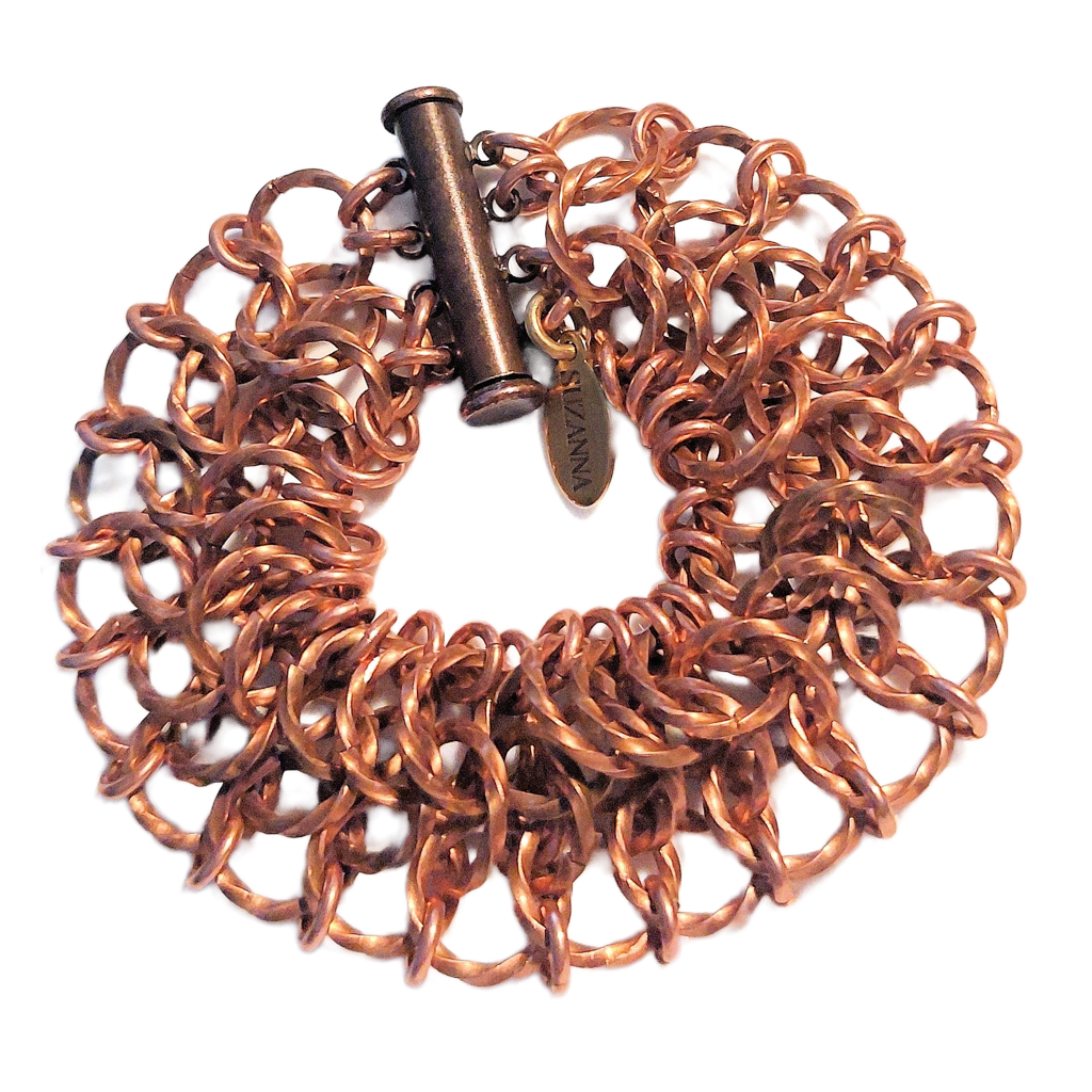 Twisted Copper European 4-in-1 Chain Maille Bracelet