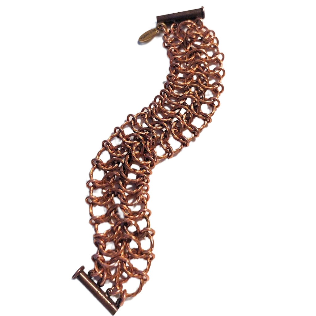 Twisted Copper European 4-in-1 Chain Maille Bracelet