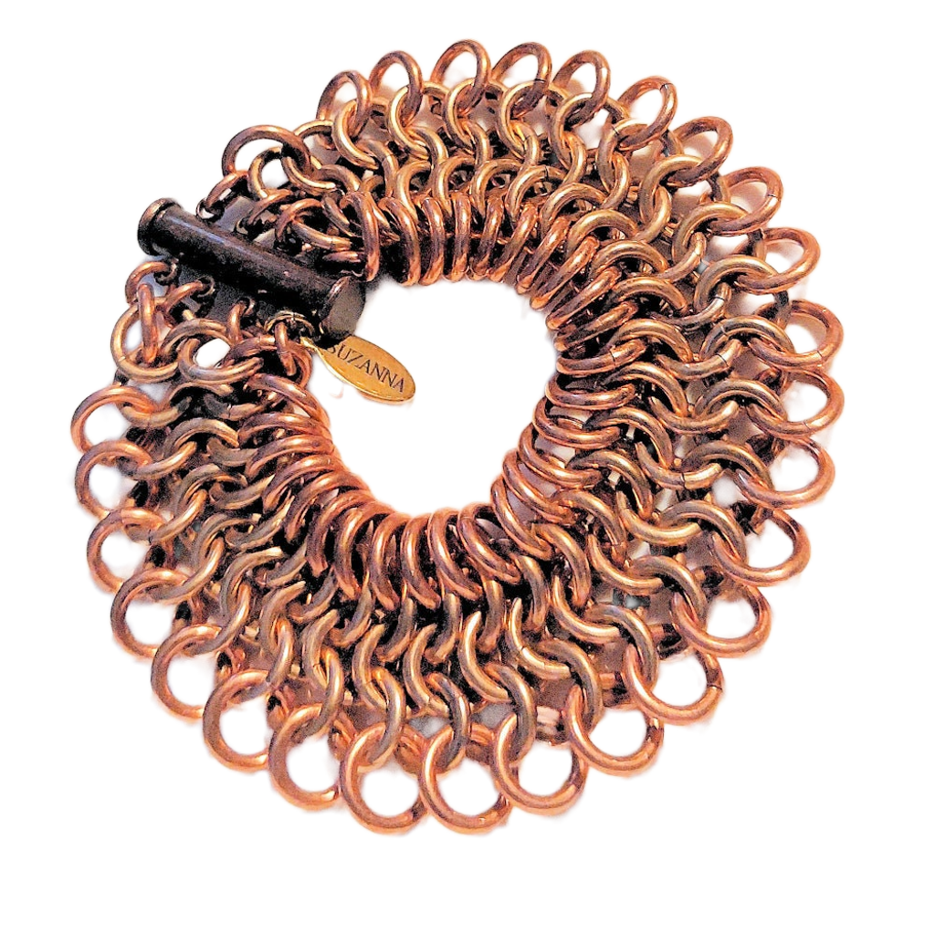 Bronze and Copper European 4-in-1 Chain Maille Bracelet