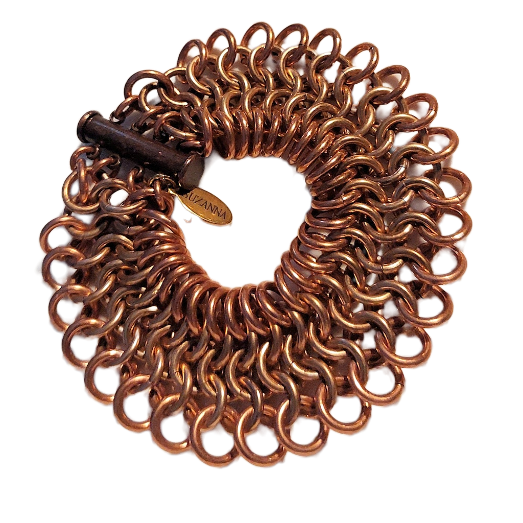 Bronze and Copper European 4-in-1 Chain Maille Bracelet