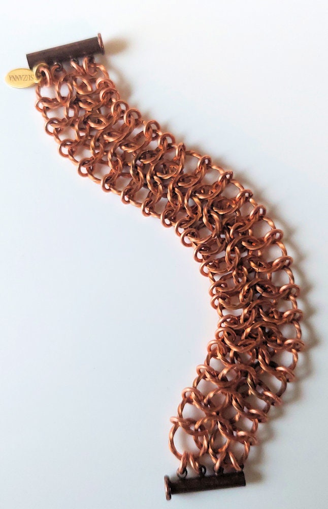 Twisted Copper European 4-in-1 Chain Maille Bracelet