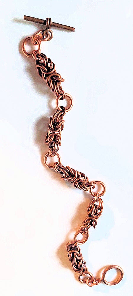 Copper Byzantine Chain Maille Bracelet