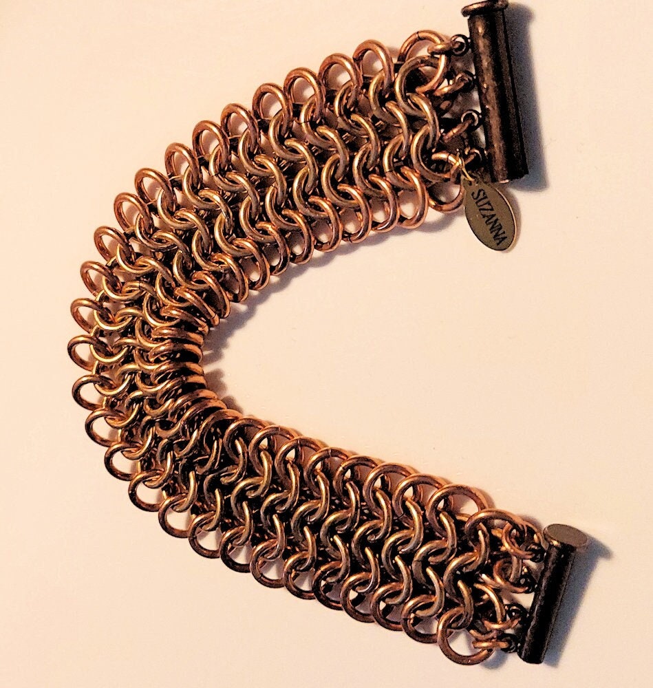 Bronze and Copper European 4-in-1 Chain Maille Bracelet