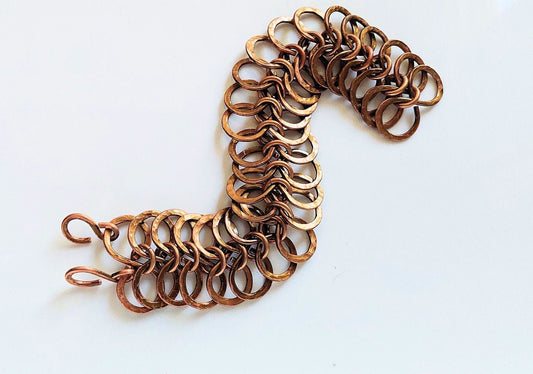 Vintage Bronze Faux 4-1 European Chain Maille Bracelet OOAK